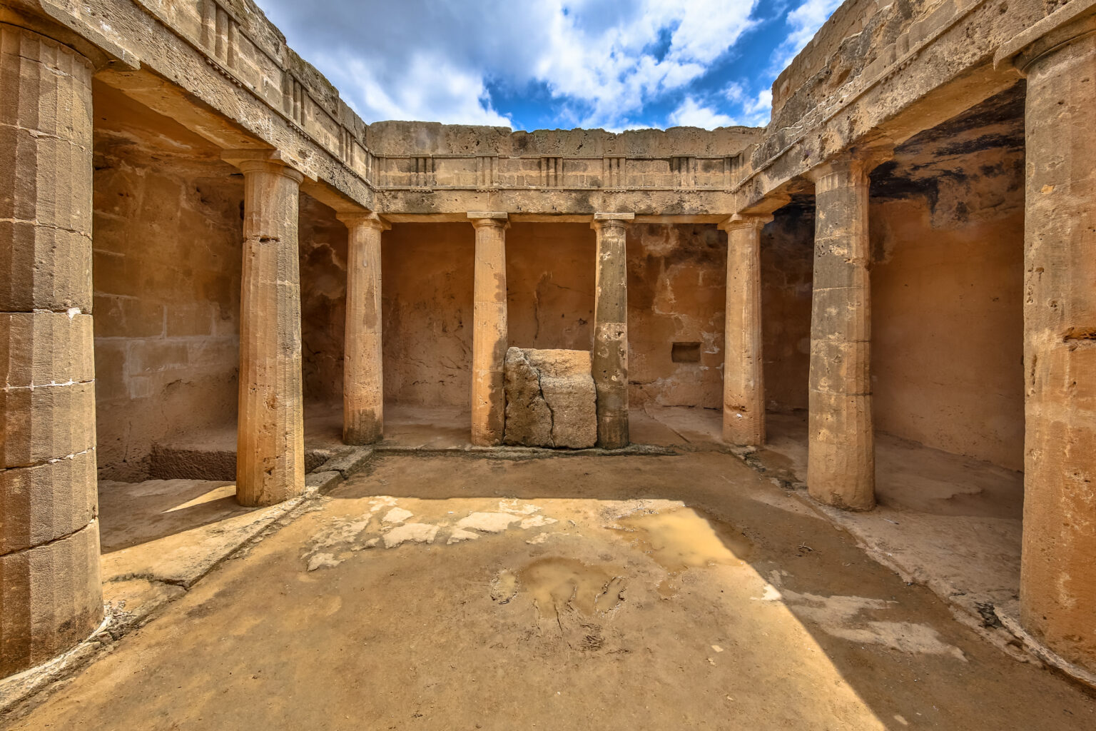 Archaeological excavation in Tombs of the Kings Paphos